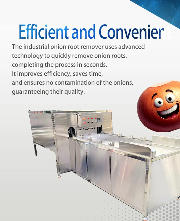 Commercial Onion Head Root Cutter Onion Peeling And Cutting Machine manufacture
