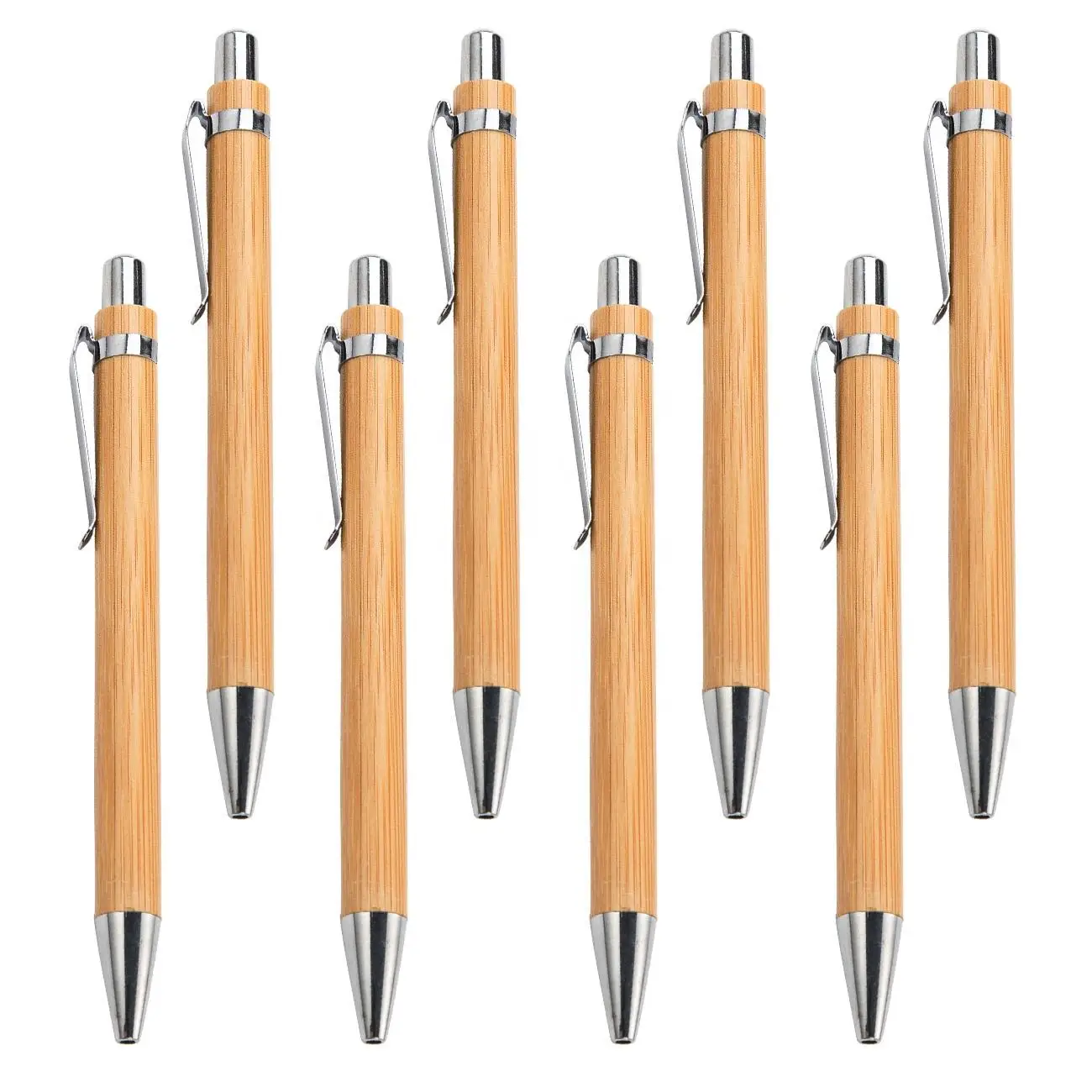 Cheaper Hot Sales Wood Ballpoint Plastic Holder Customized Logo Eco Friendly Promotion Advertising Ball Point Bamboo Pen