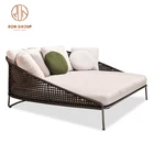 Furniture Hotel Tent Luxury Resort Garden Outdoor Furniture Patio Furniture 3 Seat Garden Rattan Sofa