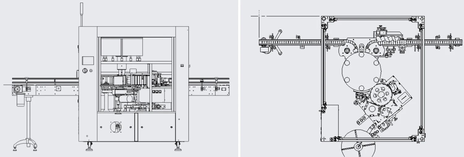 Automatic Bottle Labeling Machine, for Round Plastic Glass Bottles, High Speed Accuracy, Easy Operation factory