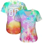 Tie Shirts Cheap Wholesale Plain Baseball Jerseys Custom Women Tie Dye Baseball Shirts