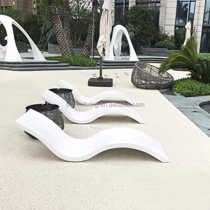 Daybed Outdoor Furniture lounge waterproof swimming pool lounge chair S-shaped chair