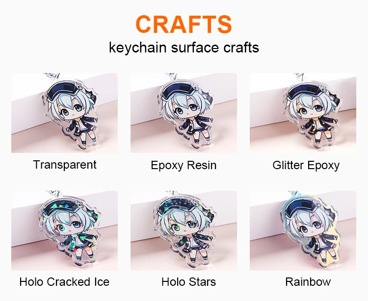 Acrylic Charms Custom Printed Acrylic Keychain Make Own Clear Epoxy Resin Acrylic Keychain Charms manufacture