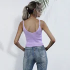 Short Solid Color Sexy Short Basic Undershirt Spaghetti Strap Women's Crop Tank Tops