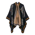 Capes High Quality Winter Warm Winter Printed Stripes Capes For Womens