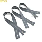 Zipper Nickel YYX Custom Product 5# Close End Finished Zipper With Auto Lock Fancy Puller Shiny Nickel