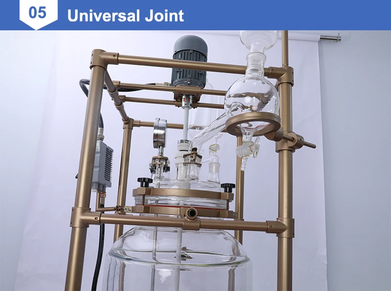 100l两层频率控制夹套化学玻璃反应器