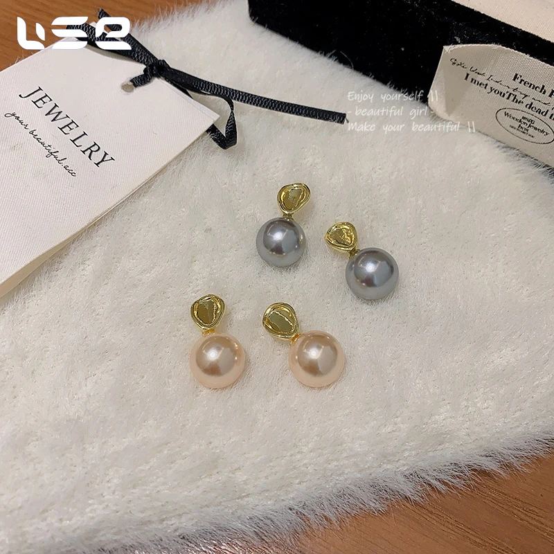 French retro simple personalized pearl earrings jewelry for women wholesale