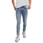 Skinny Jeans Skinny Men Jeans New Stylish Custom Skinny Fit Zipper Fly Tapered Leg Denim Ripped Jeans For Men