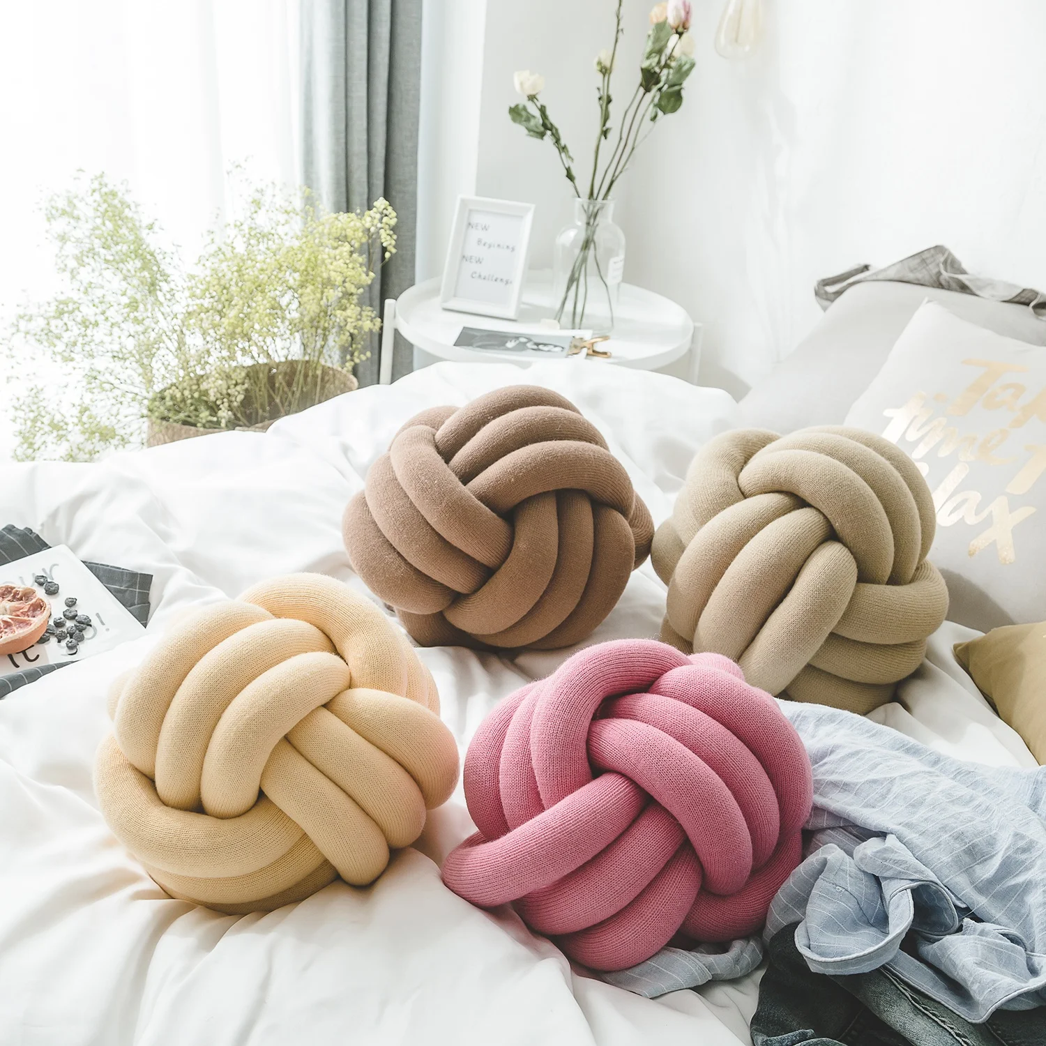 product dst cute colorful soft acrylic knitted throw knot pillow for sofa and home decoration bed cushions-62