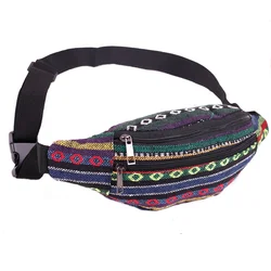 Fashion Boho Aztec Style Wholesale Waist Bag Casual Women Bulk Fanny Packs Waist Bag Pouch Easily Nylon