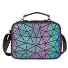 Handbag Women Handbag Portable Travel Geomertic Luminous Shoulder Bag Short Distance Business Shoulder Bag