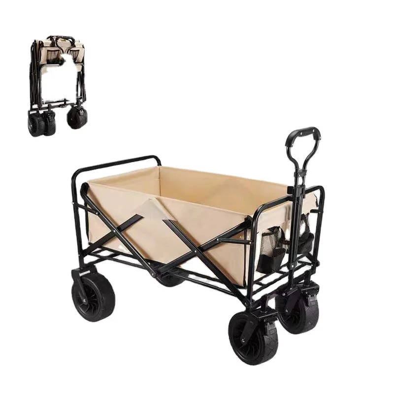 Retractable Collapsible folding wagon garden transporting camping cart beach trolley Wagon folding hand carts trolleys