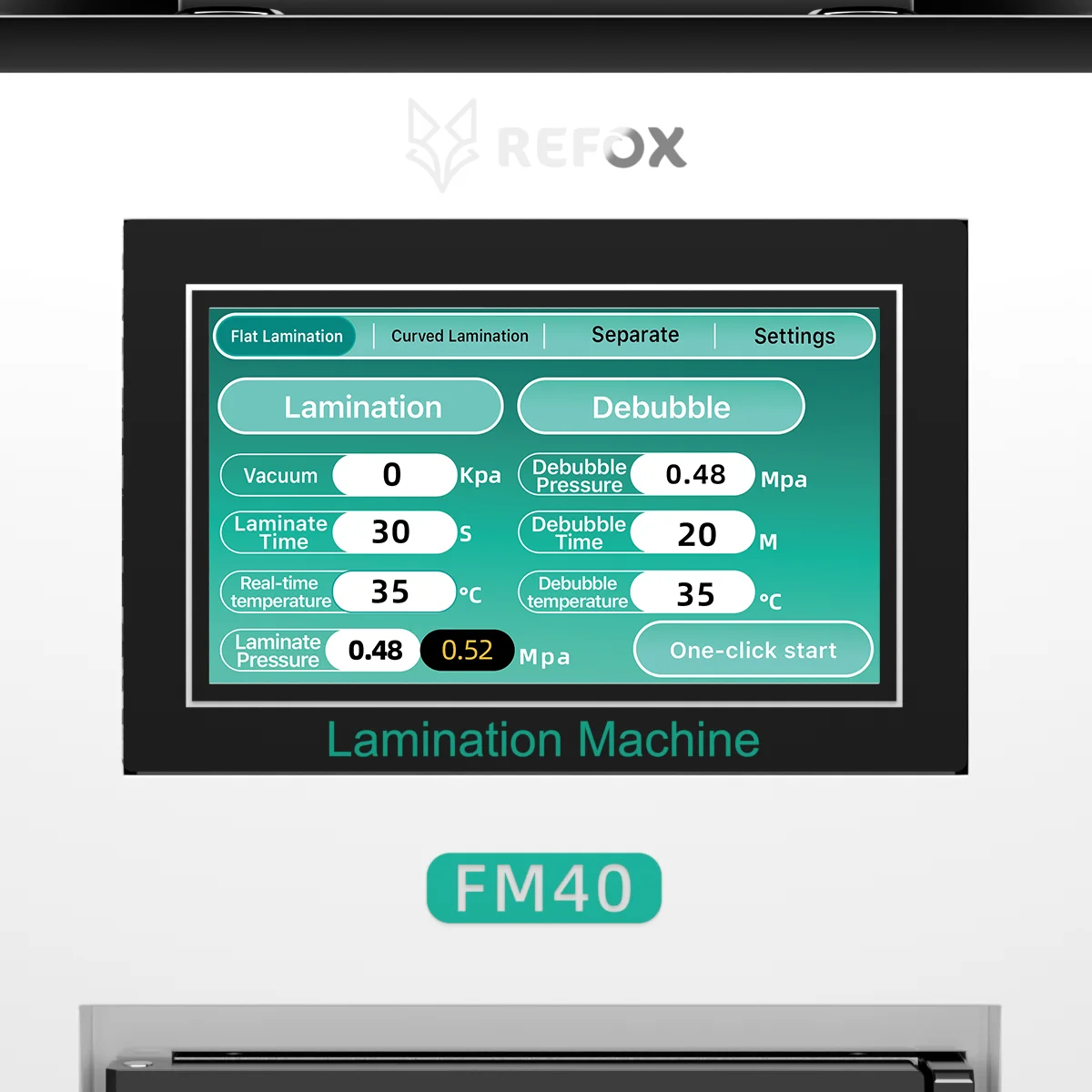 REFOX FM-40 5 in 1 LCD Lamination Machine for iPhone Flat Screen Display Glass Separating Laminating Removing Bubble Repair Tool