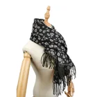 Women New Woven Scarf Animal Print Scarf Women New Arrival Tassels Woven Winter Thick Animal Print Shawl Leopard Scarf