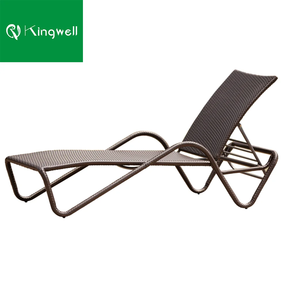 Patio Rattan Sun Bed Lounger Chaise Lounge Outdoor Furniture China With