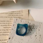 Personality Irregular Resin Ring Hand-Made Personalized Jewelry Multi-Color Acrylic Soild Color Ring