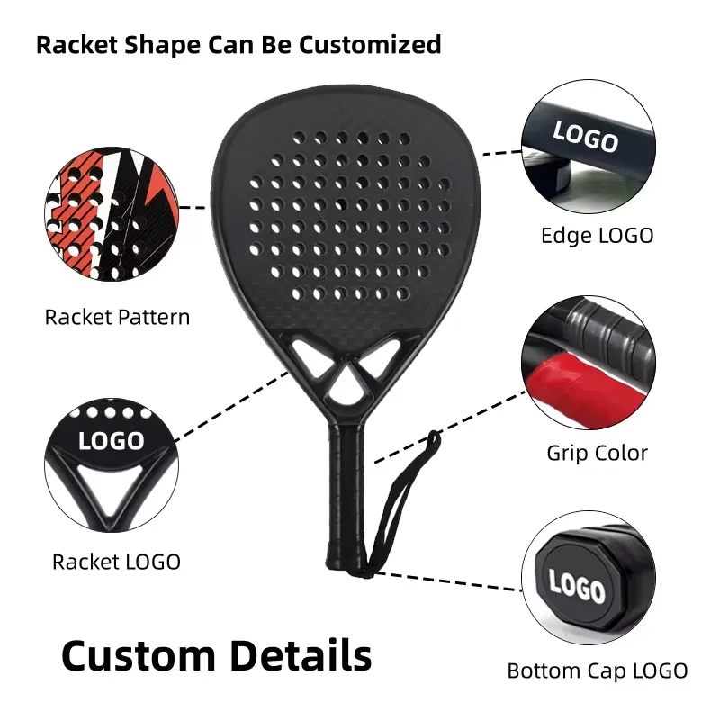 Wholesale Customize Professional Design High Quality Padel Rackets OEM Services Custom Made Paddle Rackets supplier