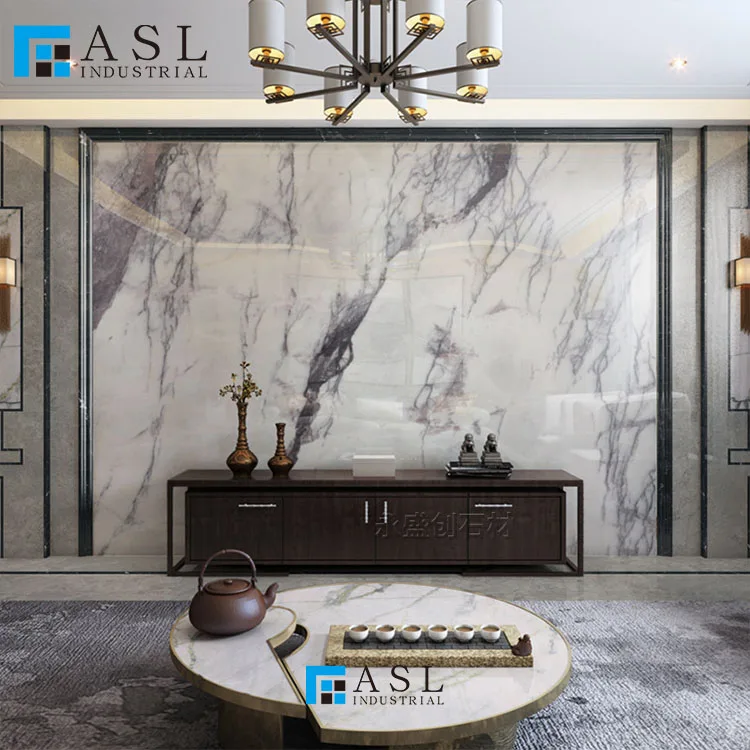 Beautiful best quality hot sale natural Turkish lilac marble slabs with purple veins marbre milac lilas tile