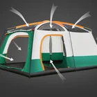 Family Manufacture 8 10 12 Persons Instant Set Up Waterproof Big Family Large Cabin Outdoor Camping Tents For Camping
