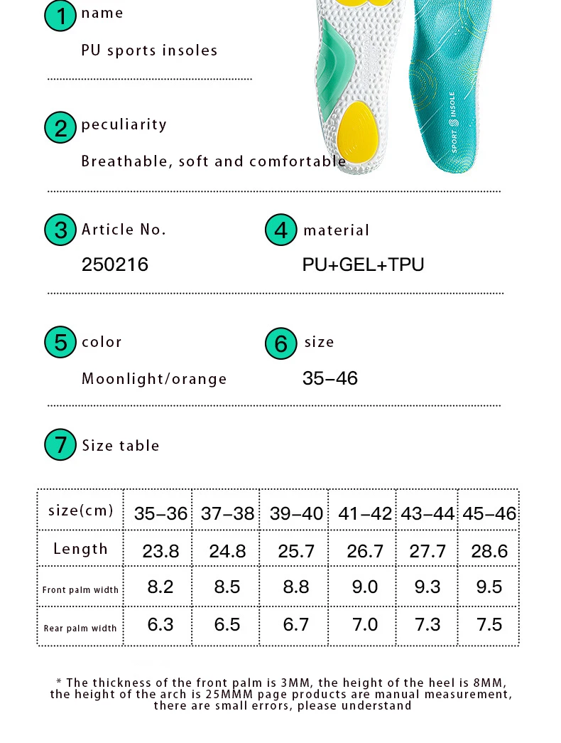 Perfect Hardness PU Sport Insole Popcorn Gel Soft Elastic Air Cushion Shockproof Breathable Arch Support Soft Light Shoe Inserts Perfect Hardness PU Sport Insole Popcorn Gel Soft Elastic Air Cushion Shockproof Breathable Arch Support Soft Light Shoe Inserts