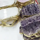 Quartz Agate Natural Rose Quartz Crystal Slice Platter Agate Amethyst Cheese Board