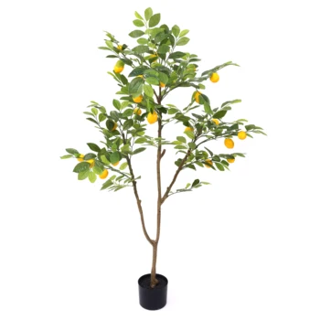 Simulation Lemon Tree Plants 150cm Artificial Potted Lemon Bonsai Tree for Home Room Decor