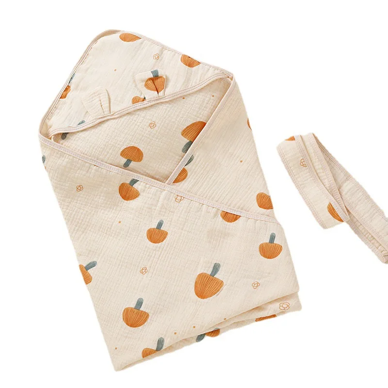 4 Layers Of Crepe Cloth Baby Bags Neutral Receiving Blanket Newborn Child Swaddling Towels Baby Muslin Swaddle Blanket
