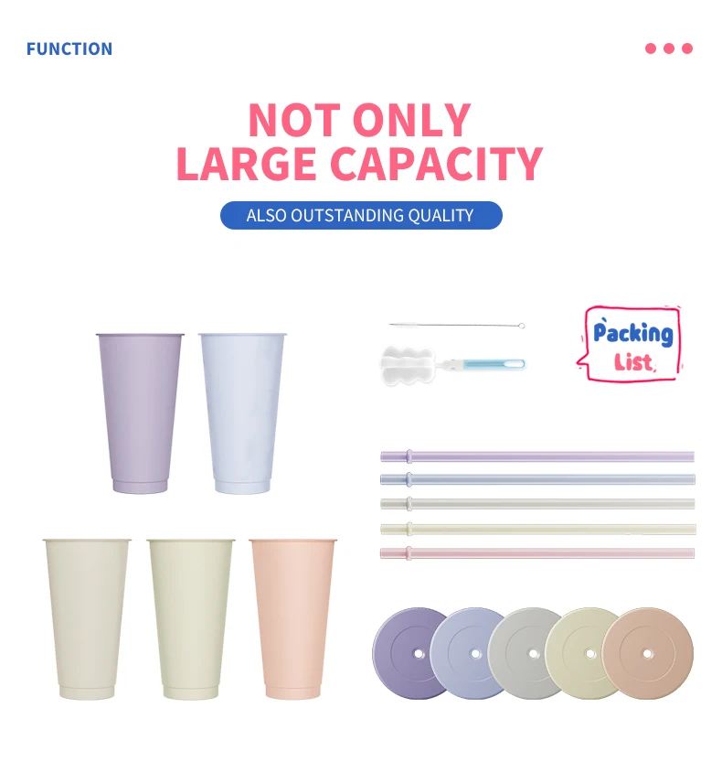Plastic Reusable Tumbler Cups With Straw manufacture