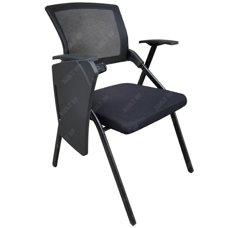 Foldable Writing Student Chair with Tablet Meeting Chair with Cushion & mesh backrest Training chair Factory new design 2023 p