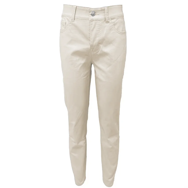 Women's Regular Jeans Simple Style Mid Waist Slim Skinny Plus Size Denim Breathable Pencil Pants Solid Pattern Color for Woman manufacture