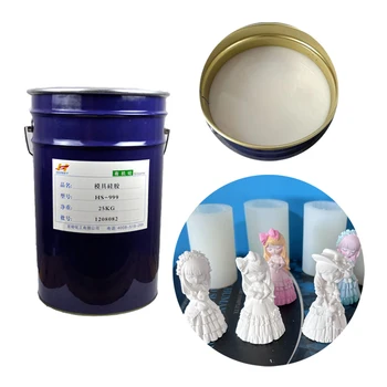rtv2 resin art silicone liquid raw material for making molds candle white prices 25kg two component factory