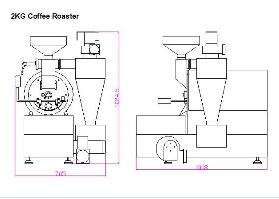 Oceanrich Wk Gas Coffee Roaster Kg Kg Kg Roasting Machine Half