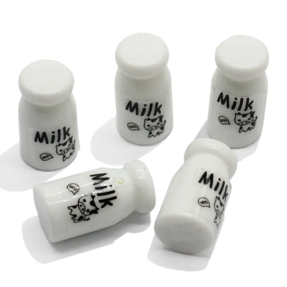 3d Resin Milk Bottle Charms Kawaii Milk 