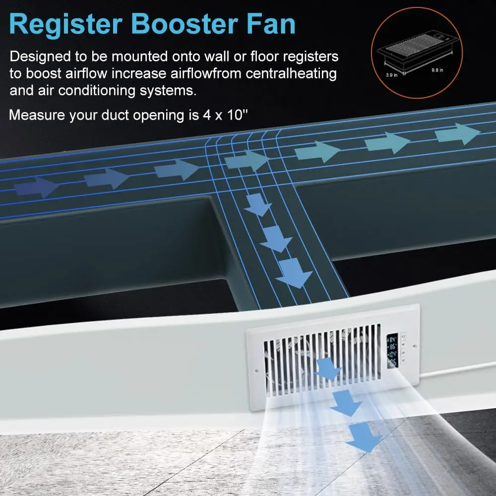 Smart Register Booster Fan, 10-Speed, Wall - detail 20