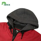 Coat Hitex Winter Men's Regular All Over Print Jacket Coat With Fleece Hood And Diamond-Quilted Lining
