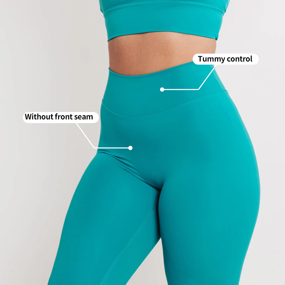 Lulu Nylon Spandex Butt Lift Yoga Leggings Sport Leggings Fitness Workout Leggings Tummy Control Yoga Pants