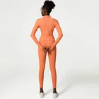 High Quality Active Gym Wear Women Yoga Full Zip Jacket High Waist Legging Sets With Pocket
