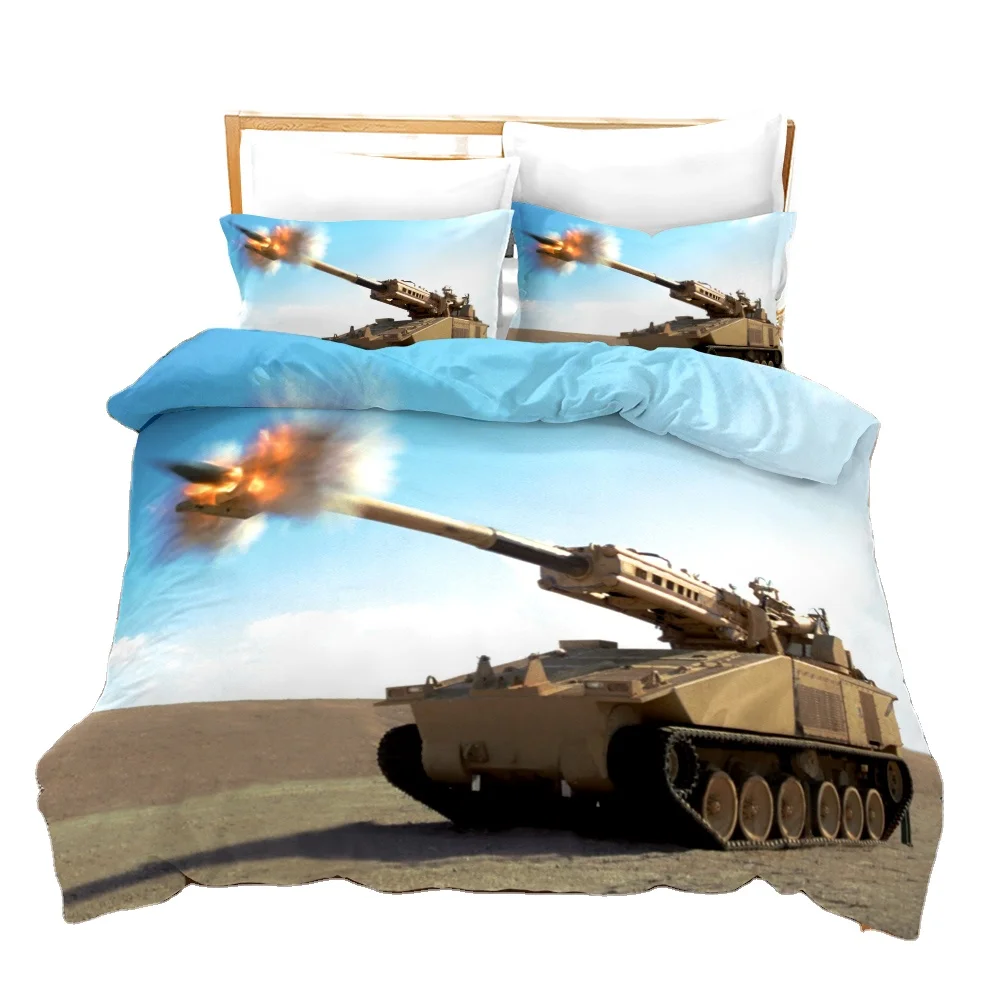 3d Printing Polyester Tank Design Home Bed Room Furniture Bedroom Luxury  Comfortable Bedding Set - Buy Comfortable Tank Pattern Bedding Set,Bed Room  Furniture Bed Se,Elastic Solid Quilt Cover Product on Alibaba.com