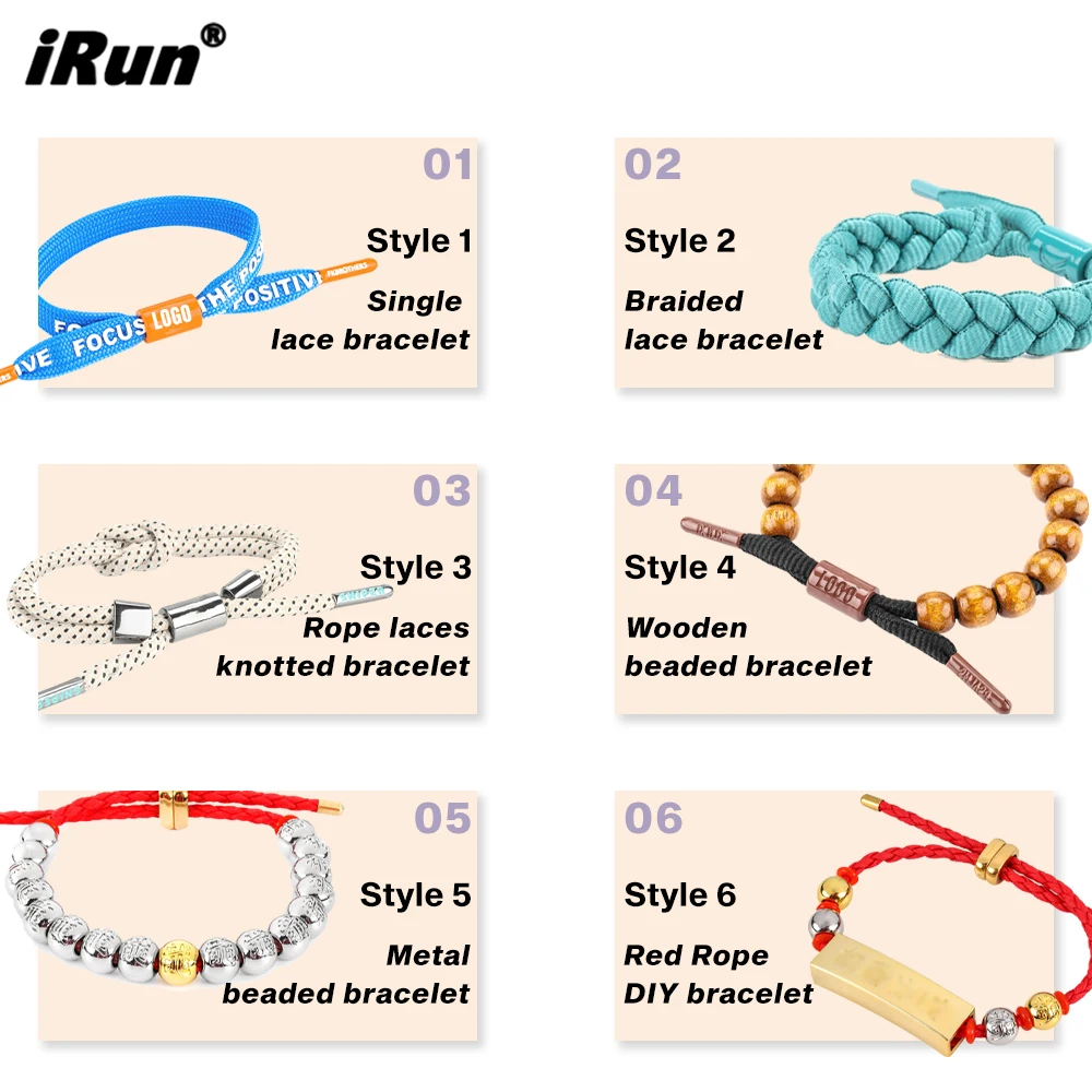 iRun Custom Unique Fashion Basketball Souvenir Hand Bracelet Rope Braided Hockey Adjustable Handcrafted Shoelace Bracelet