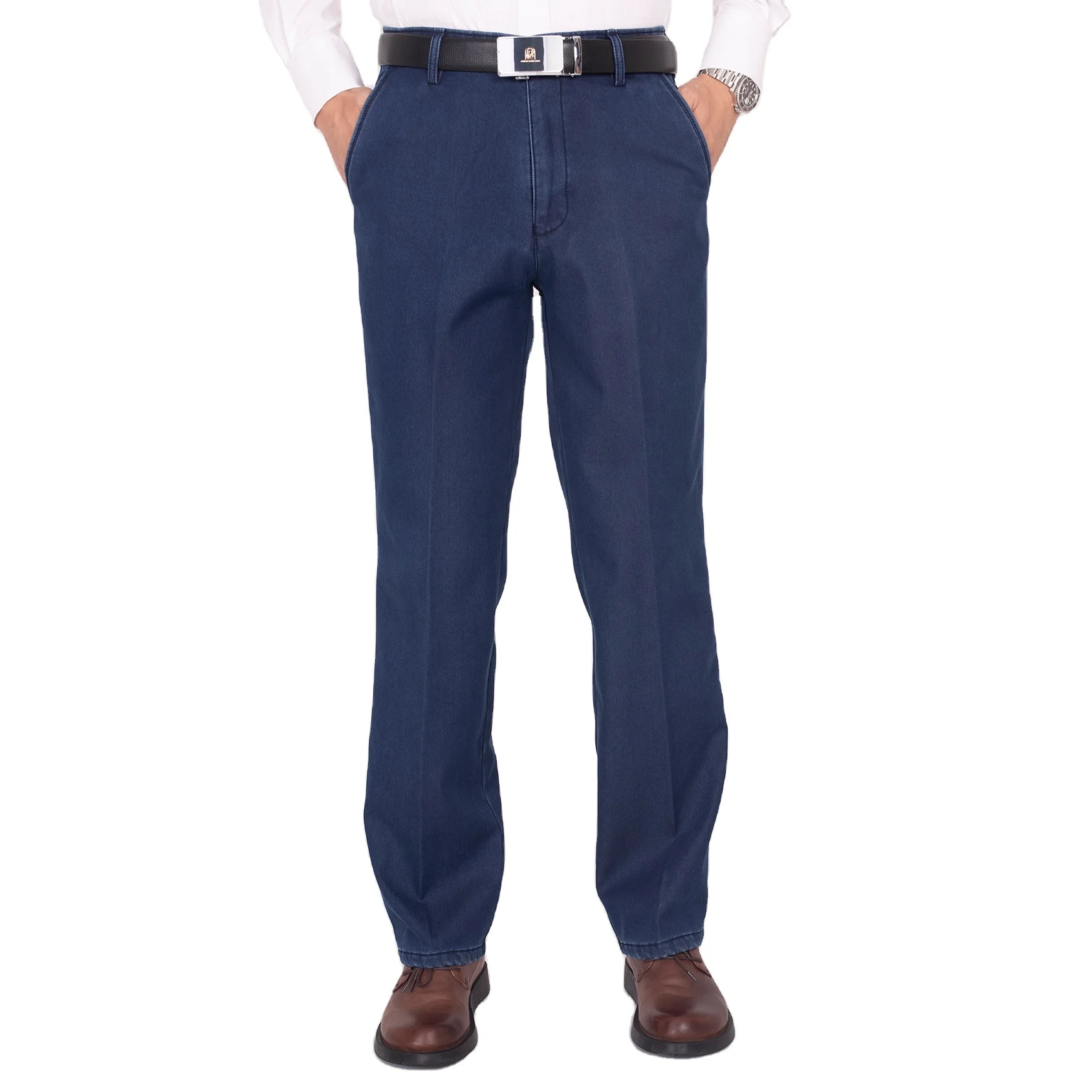 Buy Men Fashion Casual Pants Solid Wool 