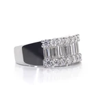 Eternity Band Rings Classic Sterling 925 Silver Jewelry Diamond Eternity Band Rings For Women