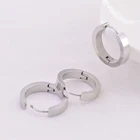 Stainless Steel Earrings Drop Earrings Multiple Size Stainless Steel Glossy Thick Men's Earrings