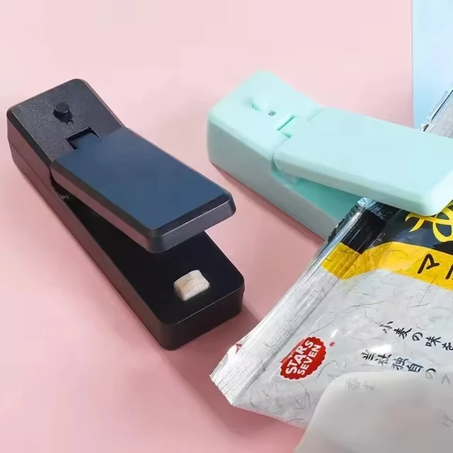 Household Package Mini Bag Sealer 2 in 1 USB Rechargeable Bag Plastic Vacumn Sealar Hand Held Heat Sealer Machine Food Sealers