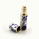 Glassglassglass High End Portable Exquisite 5 Ml Blue Porcelain Perfume Bottle Fine Mist Spray