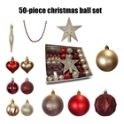 Decorative Decoration 6CM 50-Piece Ball Set Shatterproof Decorative Ornaments Plastic Christmas Ball For Tree Decoration
