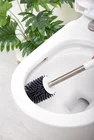 Design Toilet Brush Masthome Brush And Holder Set Hygienic Silicone Luxury Flexible Toilet Brush Black