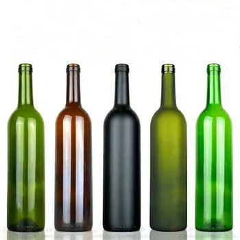 Factory Produced Wholesale Empty Packaging 750ml Glass Burgundy Wine Bottle