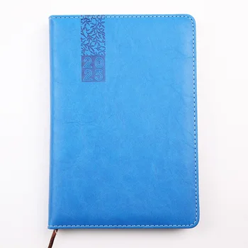 Pu Leather A5 New Design 2023 English or Spanish Diary Daily Planner 70 gsm Pages Custom Logo And Design Printed