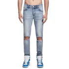 Denim Jean HUNTW High-quality Custom Plain Denim Hot Designer Ripped Skinny Jean For Men 2020